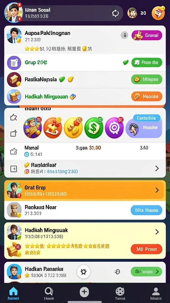 Screenshot menunjukkan tampilan utama game yang menarik.