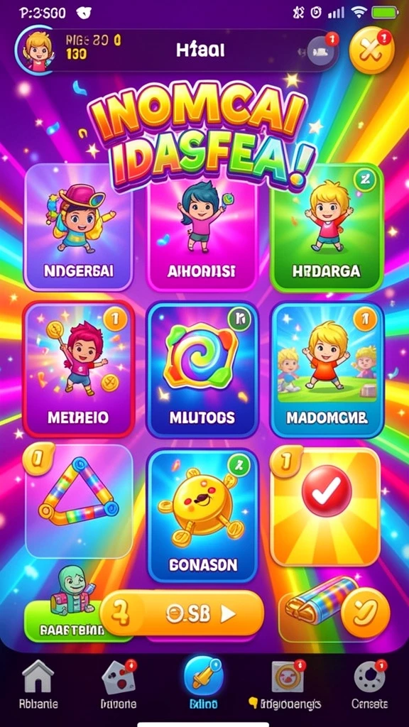 Menampilkan sistem hadiah dan level baru dalam game.