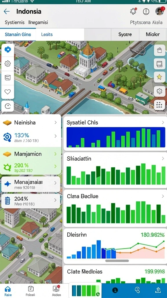 Tampilan grafis yang menarik dan warna-warna cerah.