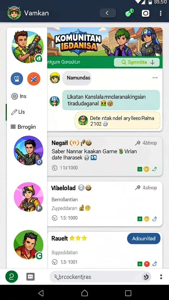 Fitur live chat yang memperkuat komunitas pemain.