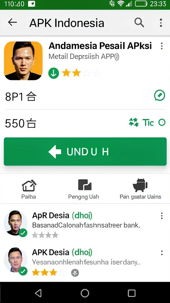Screenshot menampilkan mode permainan yang berbeda.