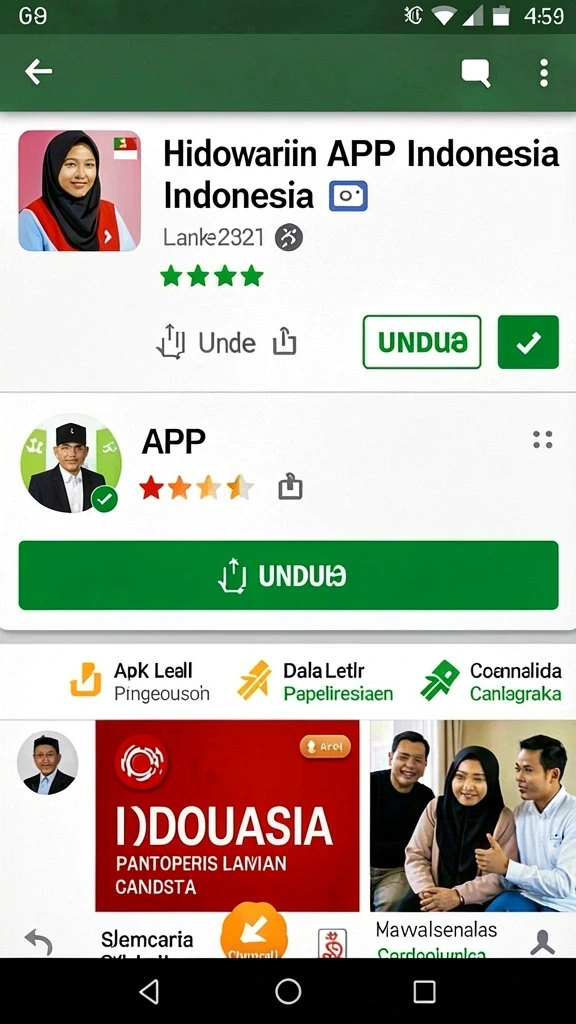 Screenshot menunjukkan tampilan menu utama yang menarik.