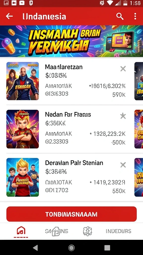 Tampilan menu utama yang sederhana dan menarik.