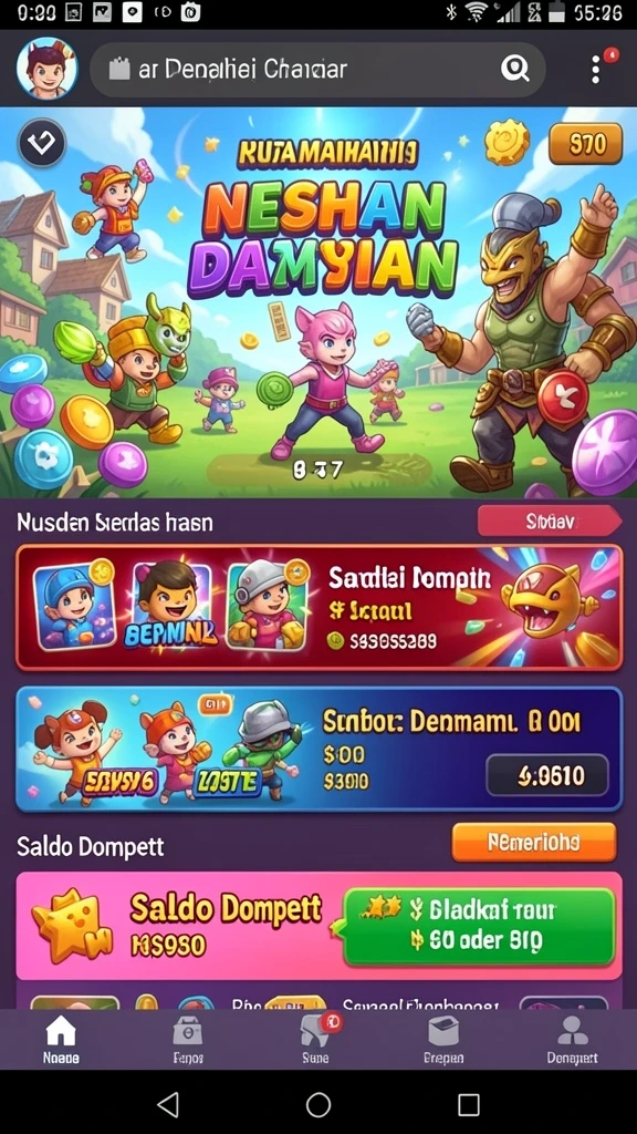 Aksi pertarungan yang menegangkan di dalam game.