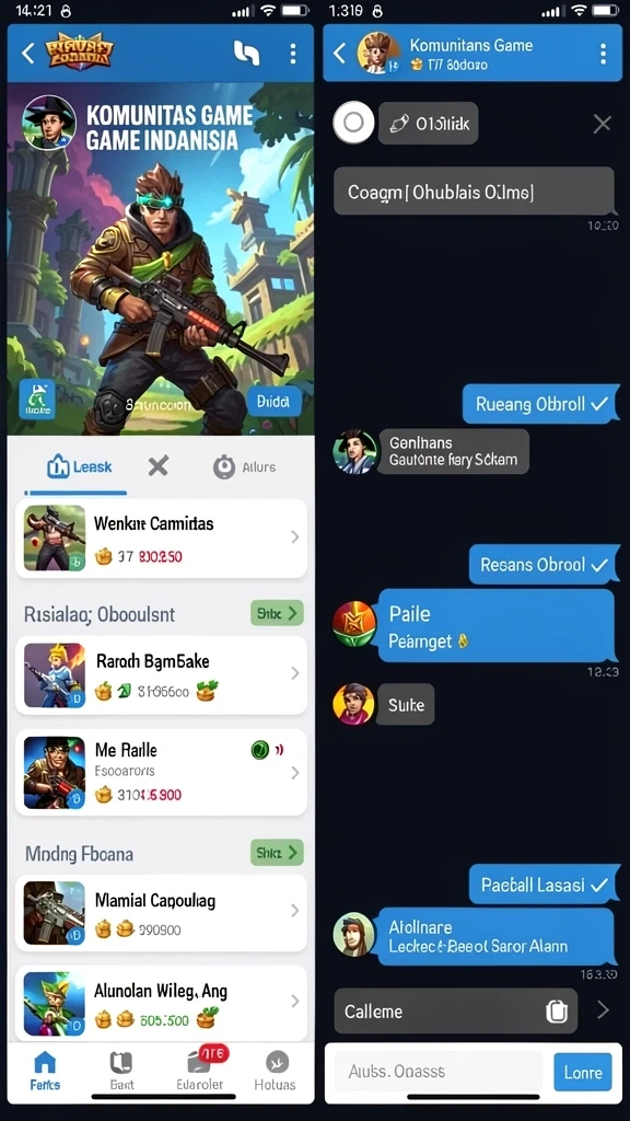 Screenshot aplikasi menunjukkan karakter utama dalam aksi.