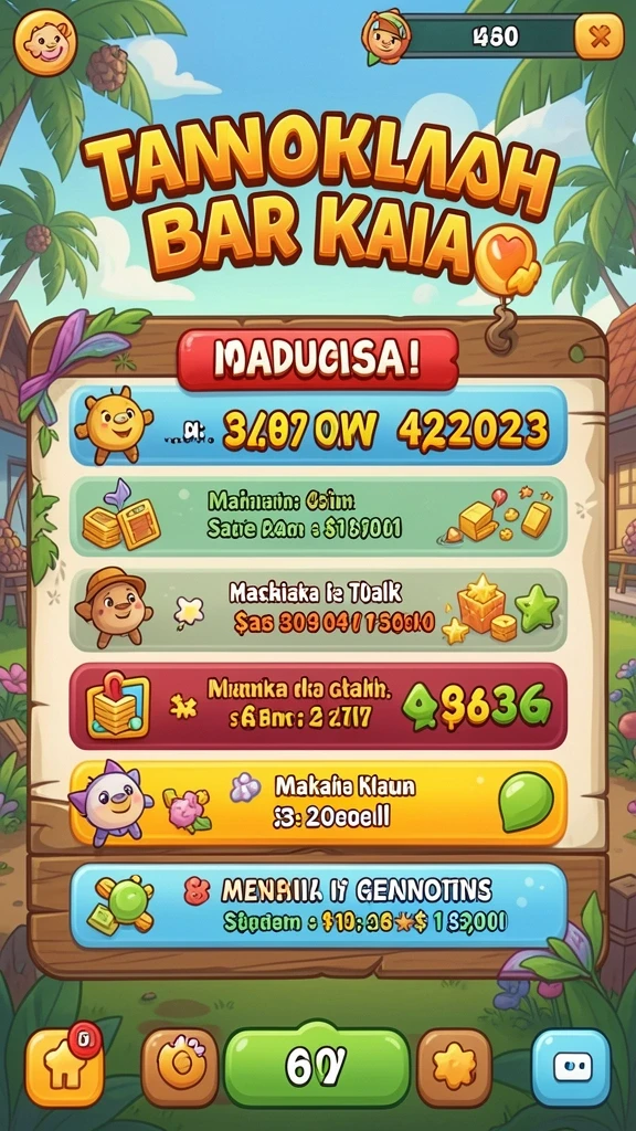 Tampilan menu utama KOBOISLOT yang menarik dan interaktif.