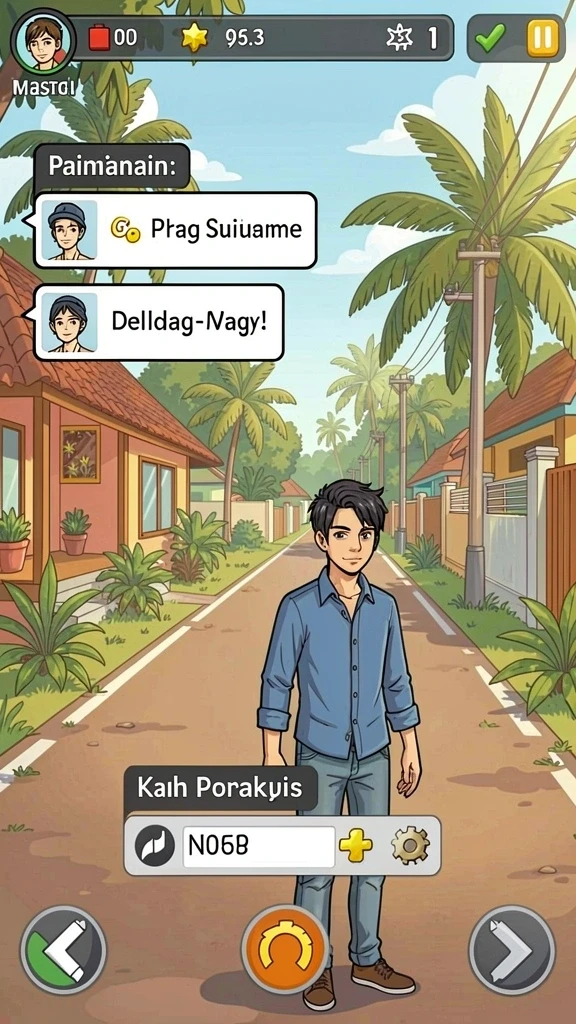 Screenshot saat pengguna memilih lagu favorit untuk dimainkan.