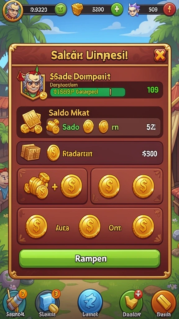Tampilan awal yang menawan dengan berbagai pilihan slot.