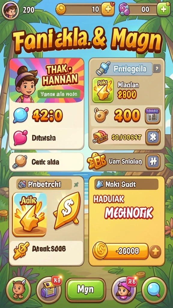 Tangkapan layar menampilkan grafis level yang berwarna-warni.