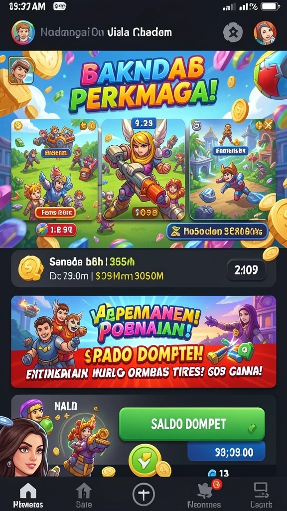 Screen gameplay yang seru dan dinamis.
