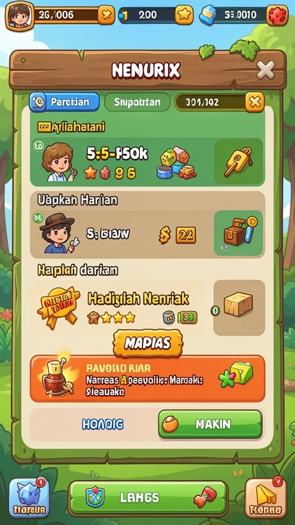 Tampilan awal yang menarik perhatian.