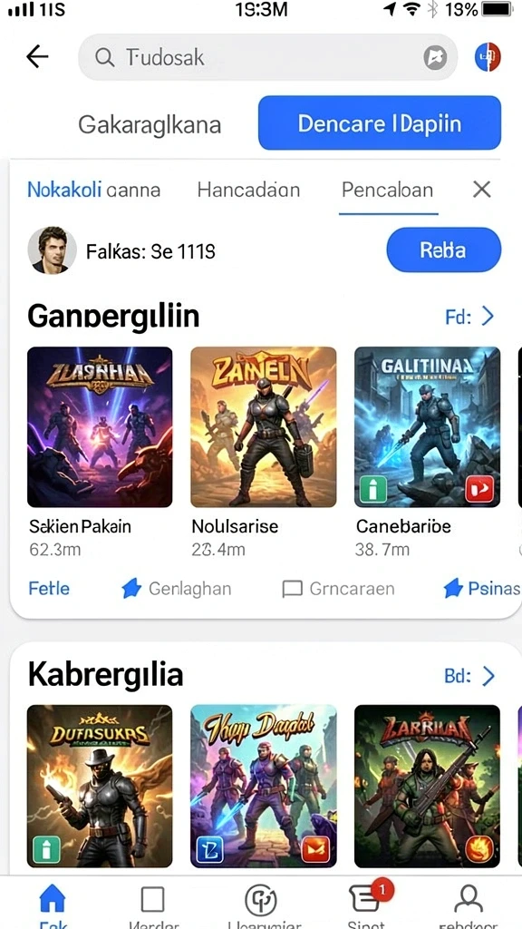 Tampilan antarmuka gameplay yang menarik.