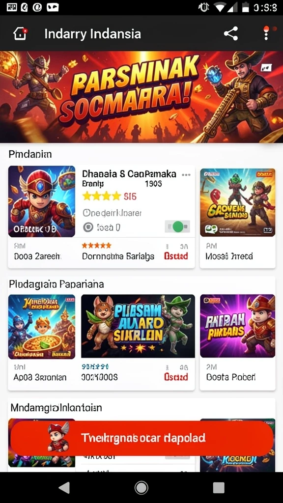 Beragam jenis permainan kasino yang tersedia.