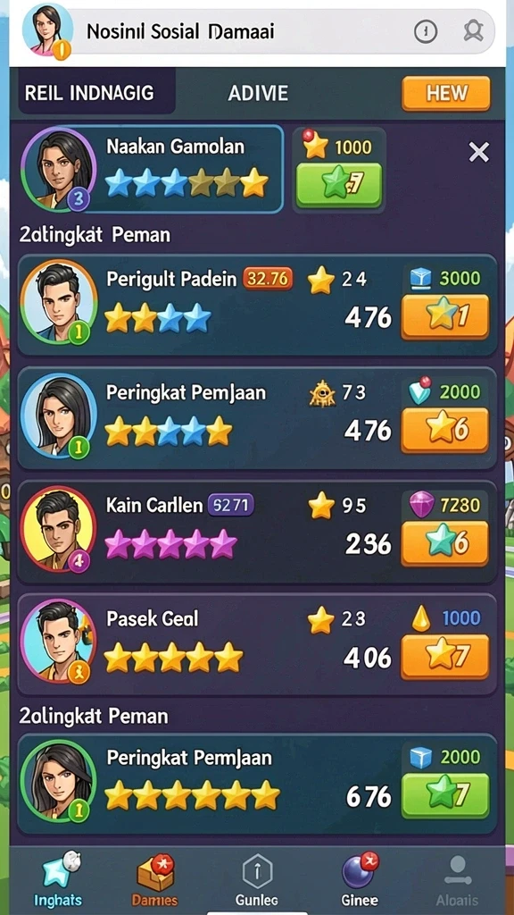 Tampilan utama yang menarik dan intuitif.